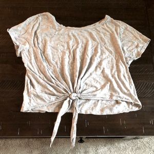 Grey tshirt, size medium, brand n/a.